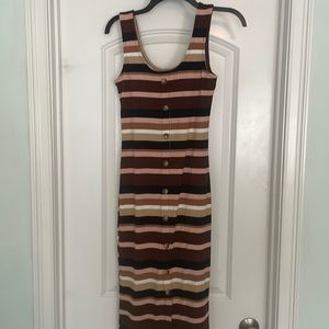 Striped midi dress